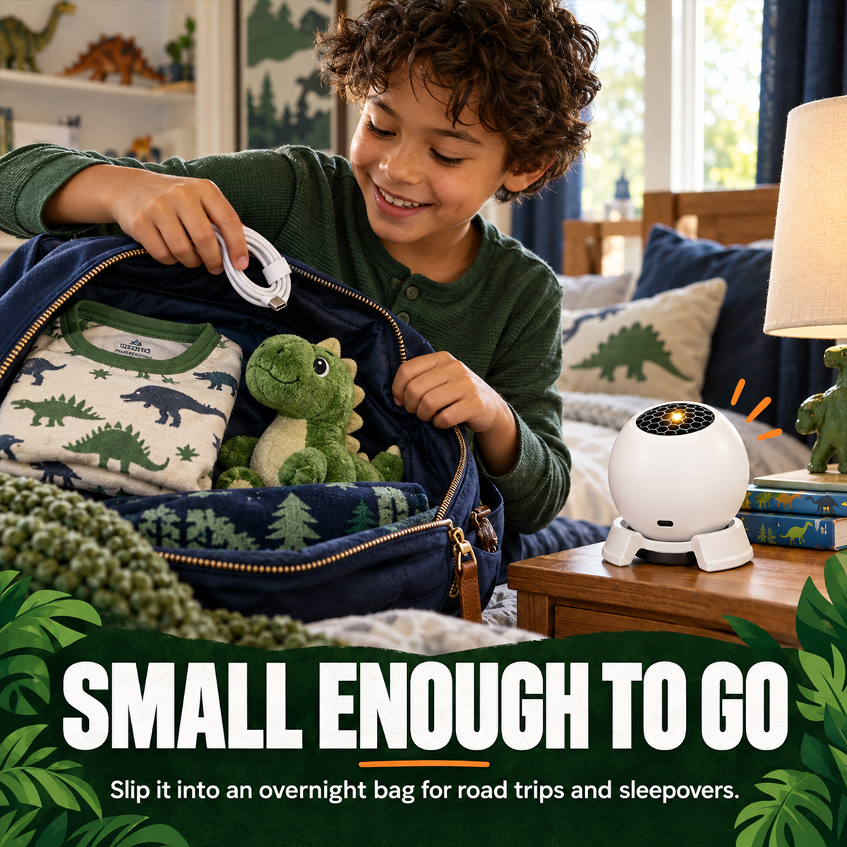 🦖✨ 360° Adjustable Dino Adventure Projector Lamp