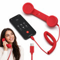 Retro Phone Handset Corded Telephone Receiver with Noise Reduction