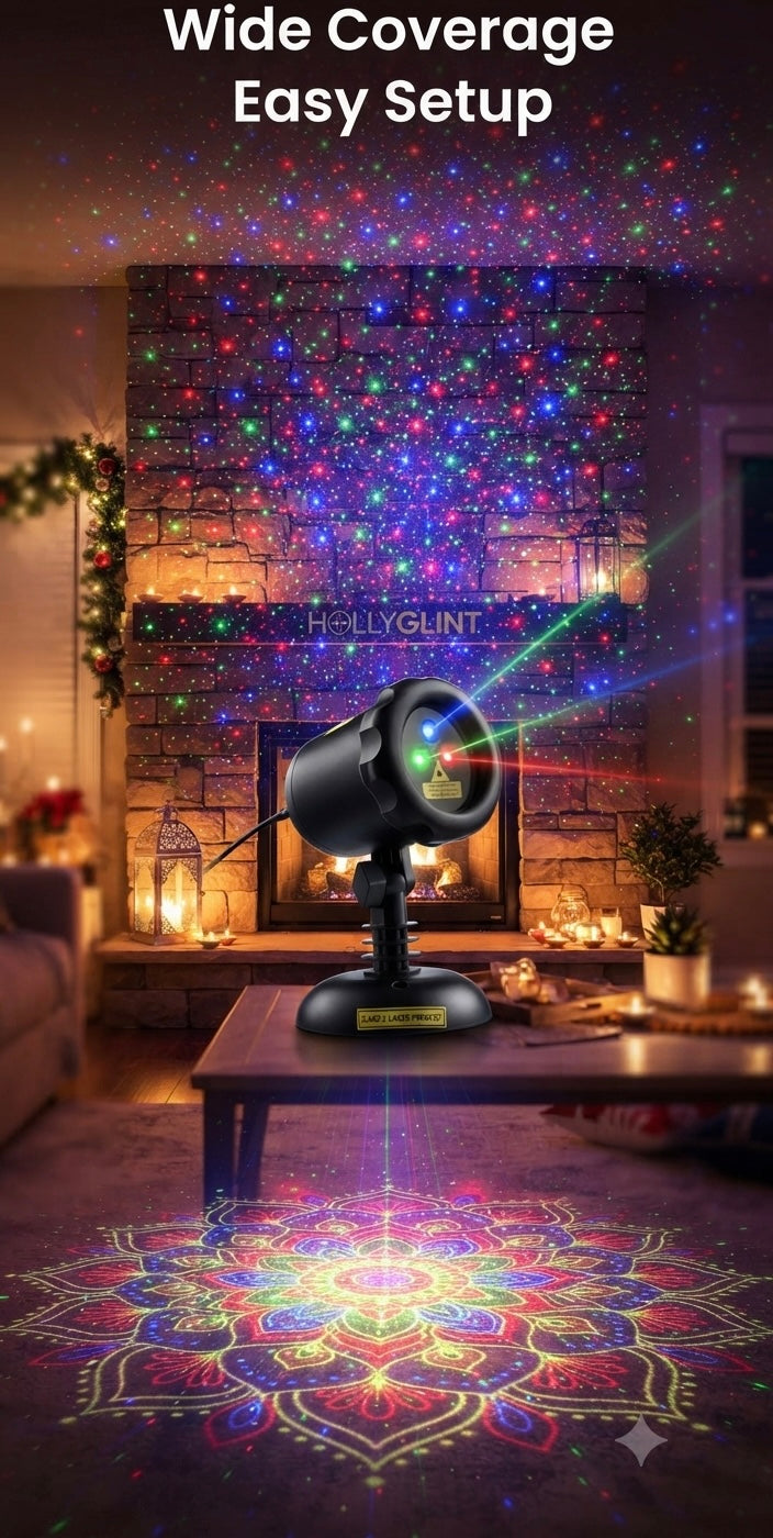LX Pro™ RGB Laser Projector | Multi-Color Starry Night & Festive Light for Home, Balcony & Celebrations