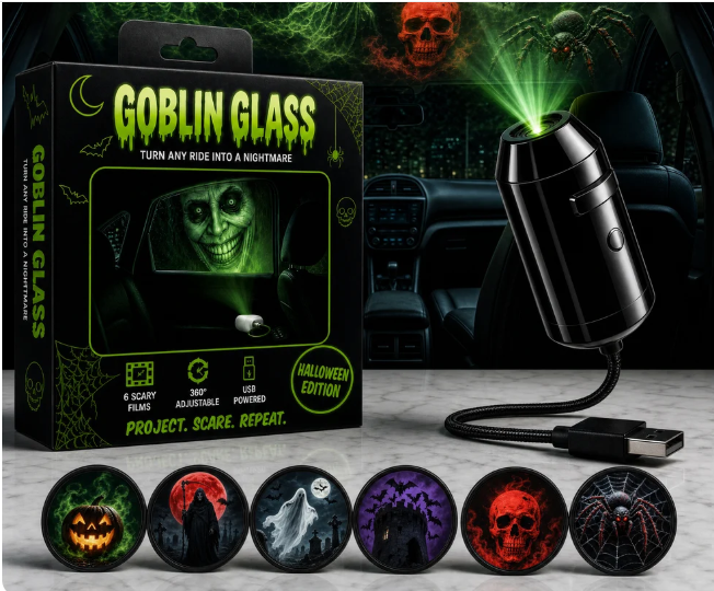 Halloween Car Window Projector USB Halloween Projector Lamp | Scary Car Window Light Projector
