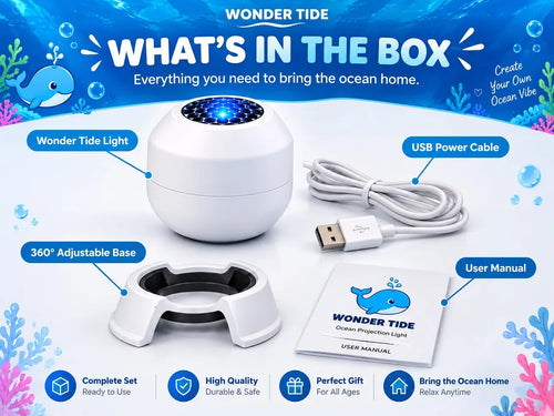 360° Adjustable Aqua Projector Light – USB Powered Underwater Effect Lamp