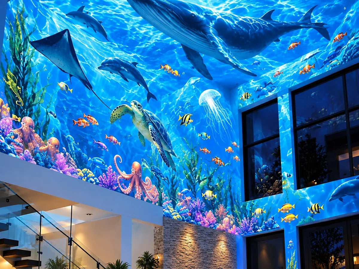 360° Adjustable Aqua Projector Light – USB Powered Underwater Effect Lamp