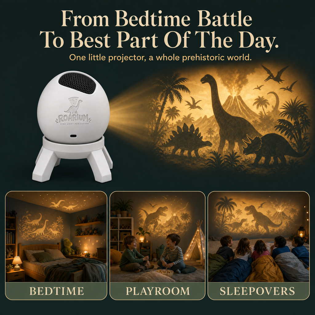 🦖✨ 360° Adjustable Dino Adventure Projector Lamp